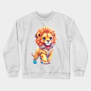 cute colorful lion Crewneck Sweatshirt